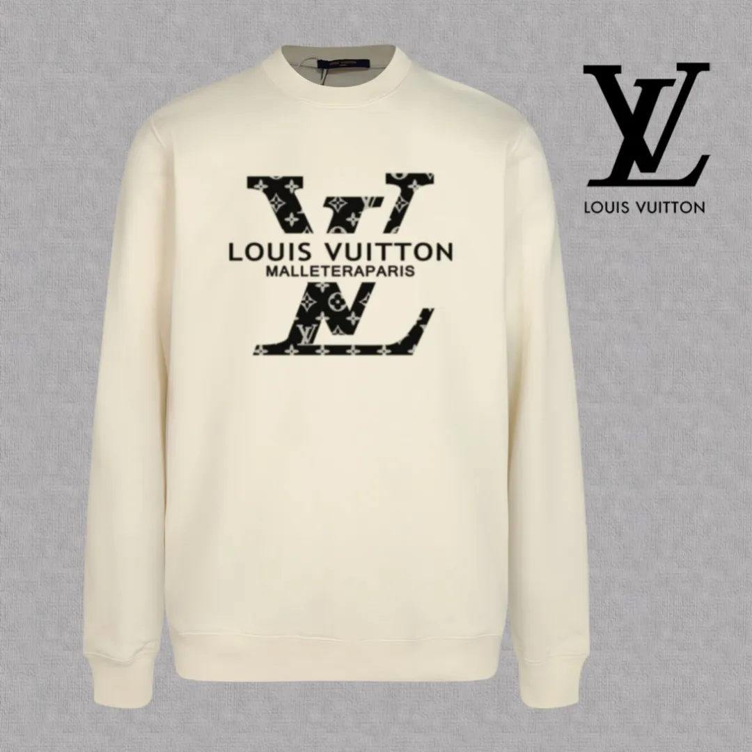 🅿️250 hot style on the shelves🔥❗ 💫〖Louis Vuitton LV〗 Fashionable round neck sweatshirt, casually matched with various styles, it is perfectly handsome😎The whole dress is made of double waistcoats, which makes the whole dress more three-dimensional. Not ordinary factories can do such fine work. The 2025 spring style counters are on sale, exquisite round neck terry sweatshirt, high-end double-strand pure cotton Customized drawstring ribs are dyed in the same vat and are complete with three standards. The chest craftsmanship adopts a simple and elegant pattern on the chest, which is easy to control for any age group! Fit and comfortable! Customized thickened 440g terry sweatshirt fabric, soft and comfortable to the touch, with a three-dimensional shape! 🙌🏻 It’s also very breathable, so it’s a versatile style that can be worn with any outfit! ✔Color: Black White Apricot Size: S M L XL 2XL